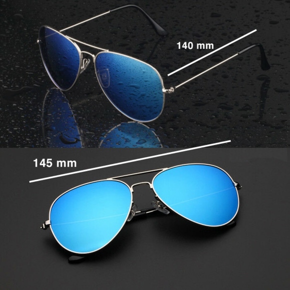 ARCTIC Aviator Blue Silver Mirror Men’s Sunglasses - Picture 5 of 8